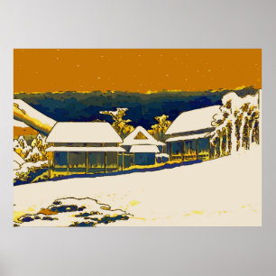 Mountain Snow, Abstract Poster