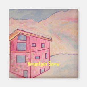 Mountain Snow Magnet