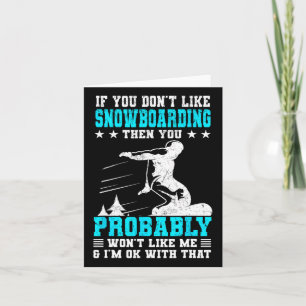 Mountain Snowboarding Winter Sports Snowboarder Card