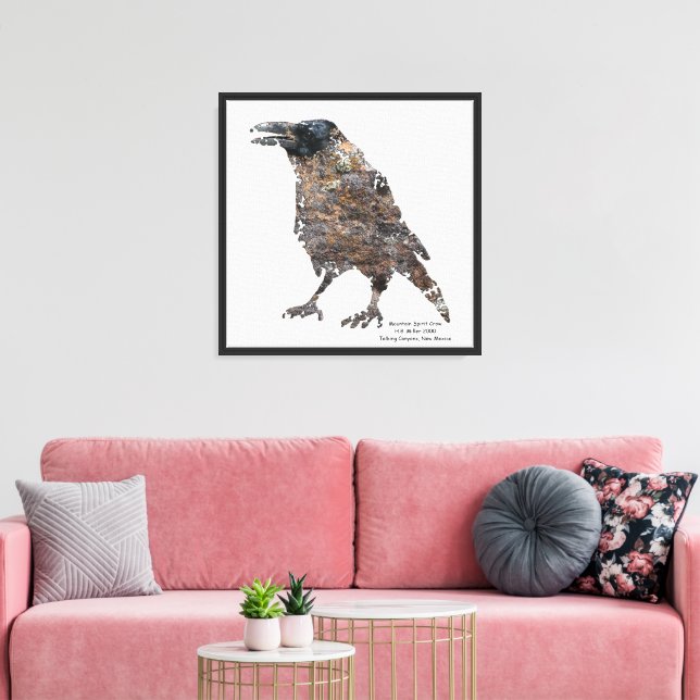 Mountain Spirits - Crow Canvas Print (Insitu(LivingRoom))