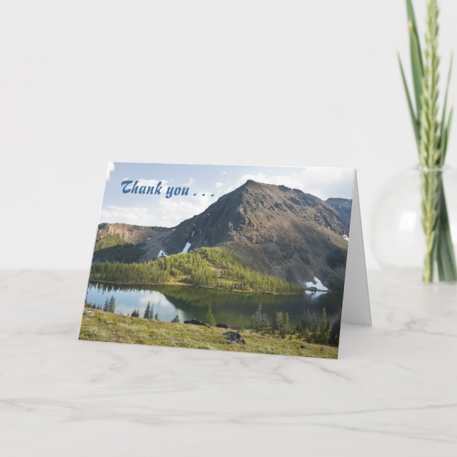 Mountain Splendour Thank You Greeting Card (Front)