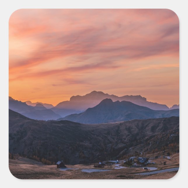 Mountain Square Sticker (Front)