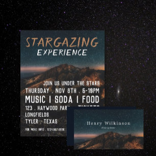 Mountain Stargazer, Astronomy Business Card