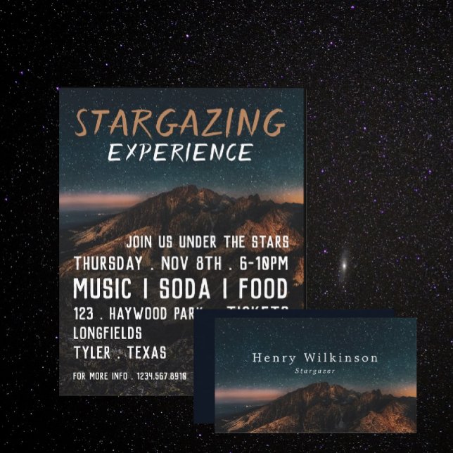 Mountain Stargazer, Planetarium Event Advertising Flyer (Creator Uploaded)