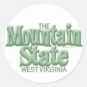 Mountain State, West Virginia Classic Round Sticker