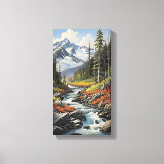 Mountain Stream Canvas Wall Art