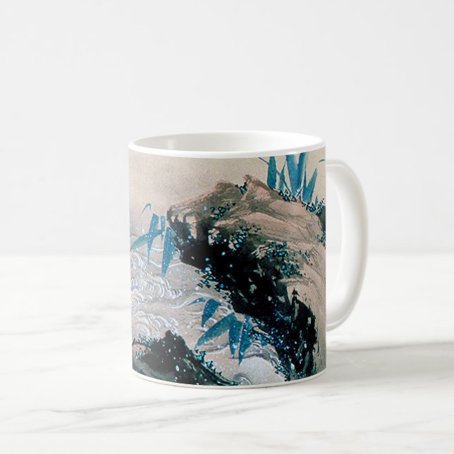 Mountain Stream, Hokusai Coffee Mug (Front Right)
