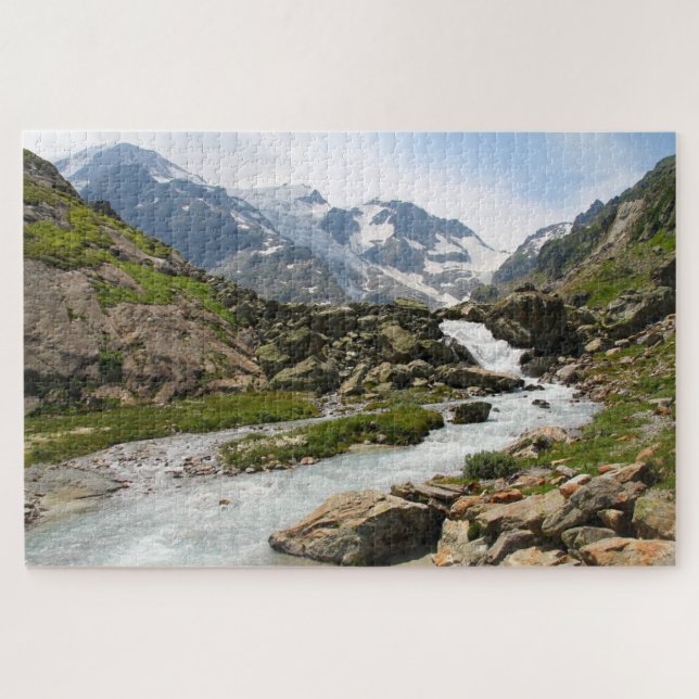 Mountain Stream Scenic Landscape Jigsaw Puzzle (Horizontal)