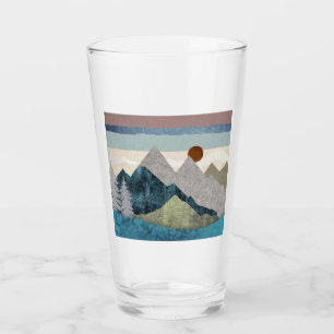 Mountain Striped Sky Glass