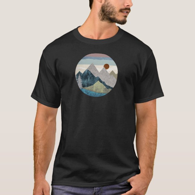 Mountain Striped Sky T-Shirt (Front)