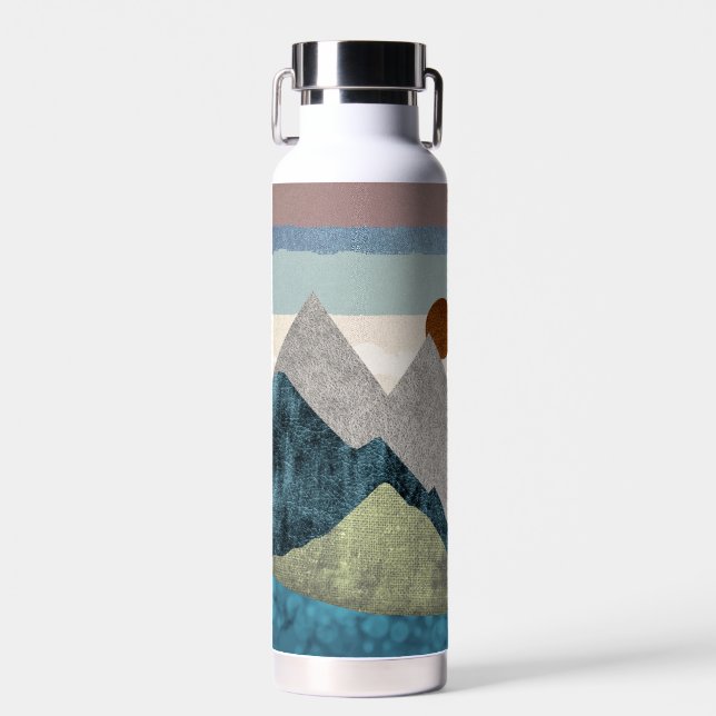 Mountain Striped Sky Water Bottle (Front)