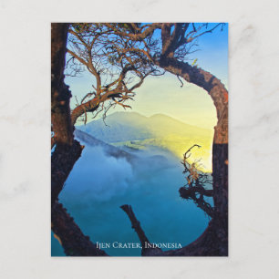 Mountain Sulphur Crater Blue Pond Frame Postcard