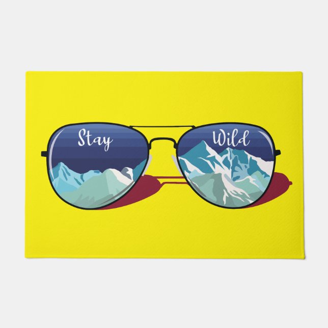 Mountain sun glasses doormat (Front)