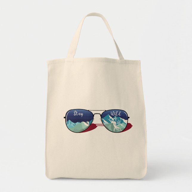 Mountain sun glasses tote bag (Front)