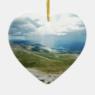 Mountain Sun Rays Ceramic Tree Decoration