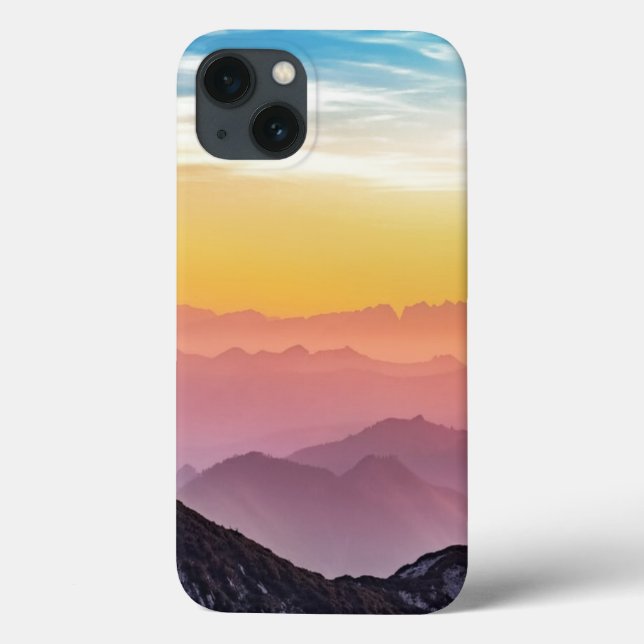 Mountain Sunrise Peaceful Colourful Inspirational Case-Mate iPhone Case (Back)