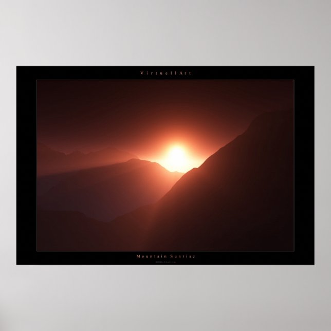 Mountain Sunrise Poster (Front)