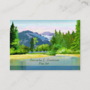 Mountain Sunrise Scene Fine Art Business Card