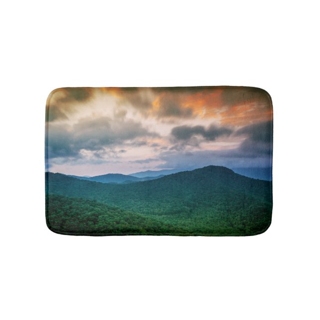 Mountain Sunset Bath Mat (Front)