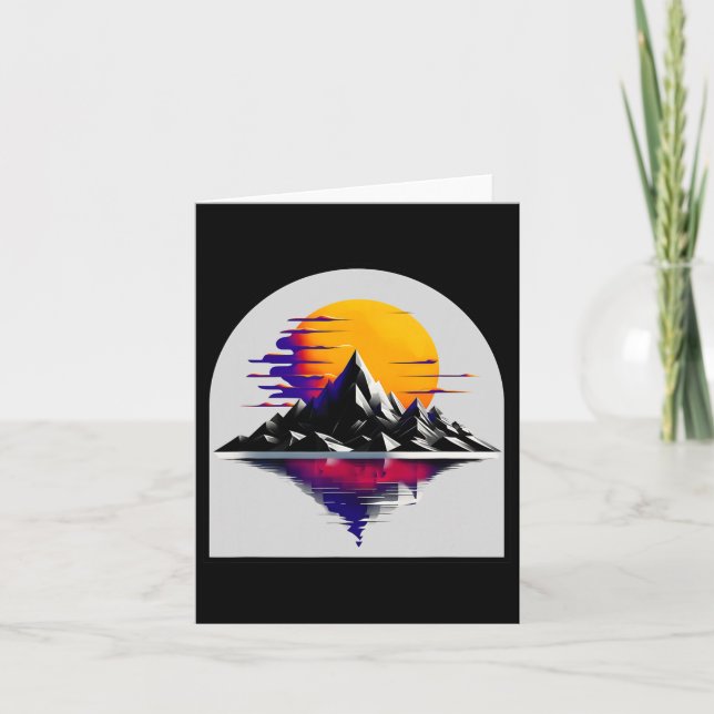 Mountain Sunset  Card (Front)