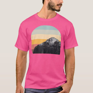 Mountain Sunset Circle Outdoor Nature Hiking Trail T-Shirt