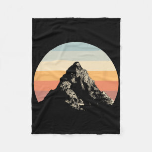Mountain Sunset Circle Rainbow Outdoor Nature  Fleece Blanket