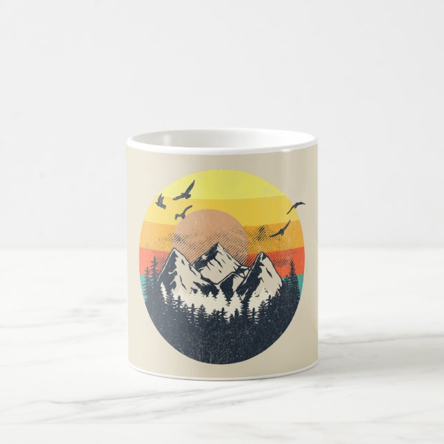 Mountain sunset coffee mug (Center)