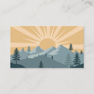 Mountain sunset enclosure card