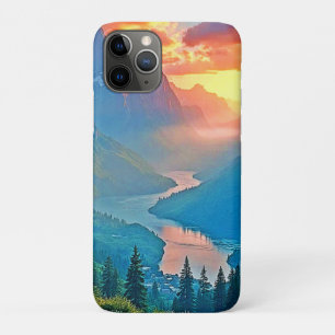 Mountain Sunset: Golden Valley Peace Art Case-Mate iPhone Case