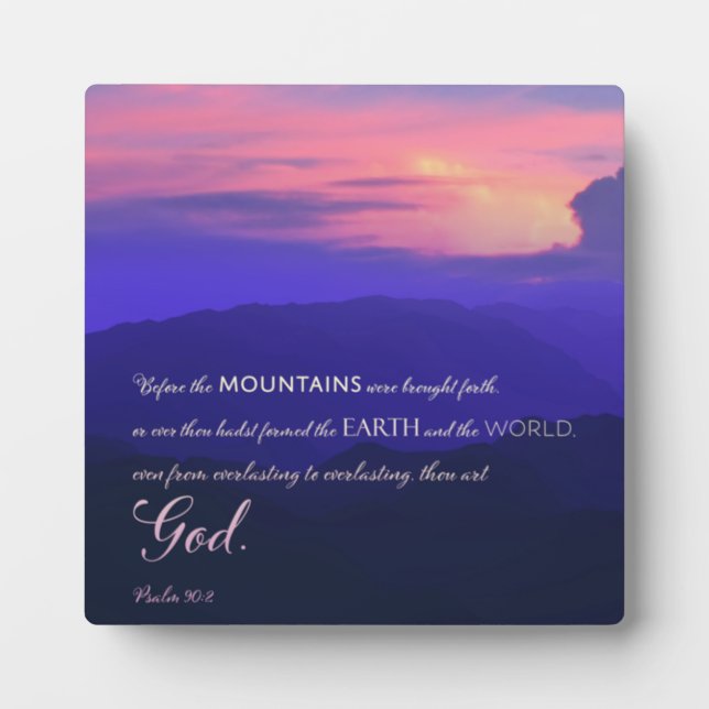Mountain Sunset Home Decor Plaque with Easel (Front)