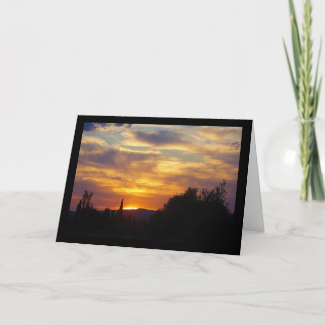 Mountain Sunset Landscape Card (Front)