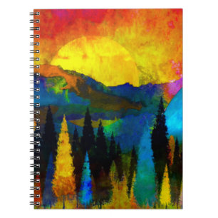 Mountain sunset notebook