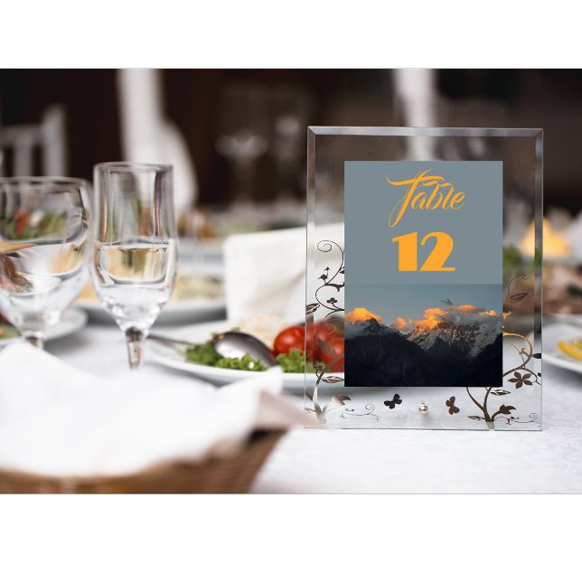 Mountain Sunset Table Number (Creator Uploaded)