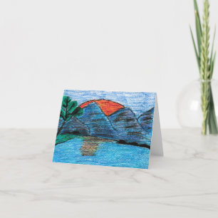 Mountain Sunset Thank You Card