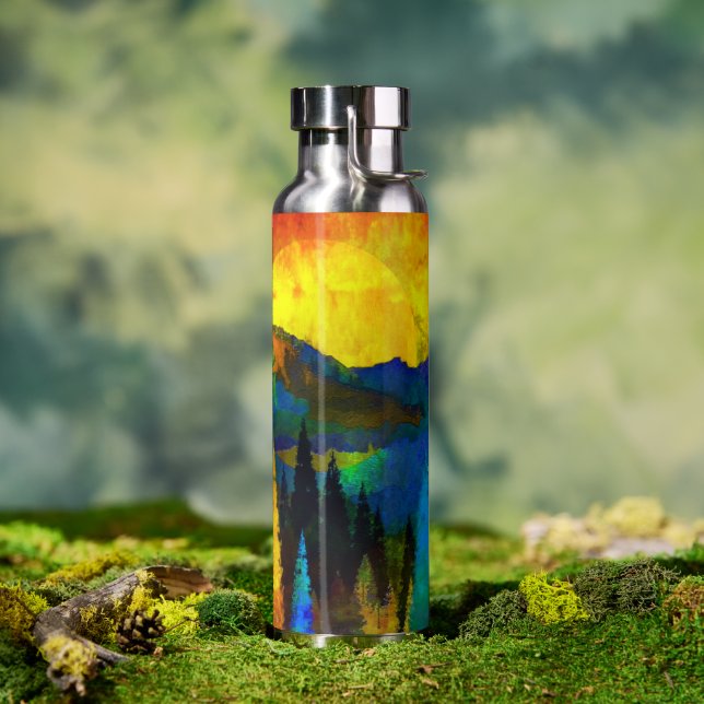 Mountain sunset   water bottle (Outdoor)