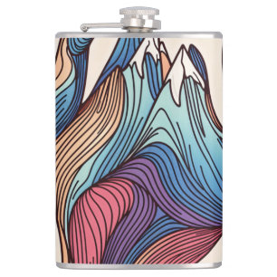 Mountain Surreal Escape  Hip Flask