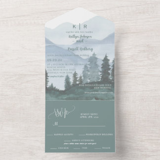 Mountain Theme Wedding Invitation