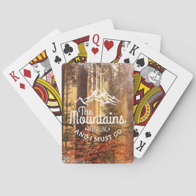 Mountain-Themed Playing Cards (Back)