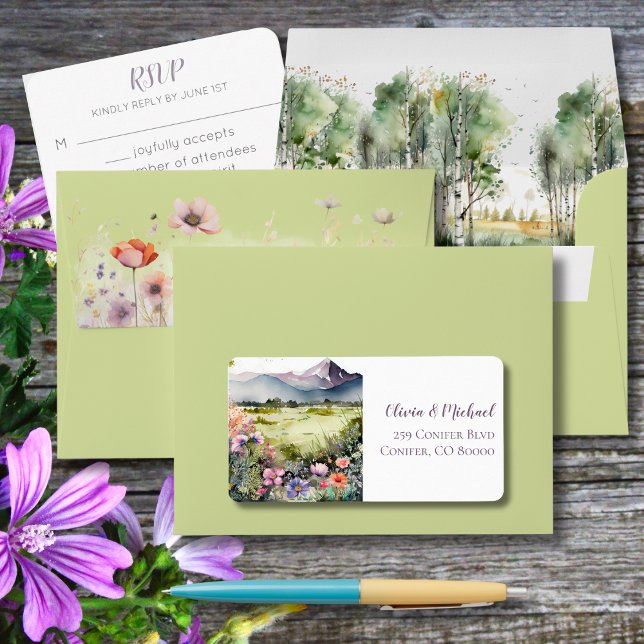 Mountain Thyme Wildflower Mailing Address Label (Creator Uploaded)