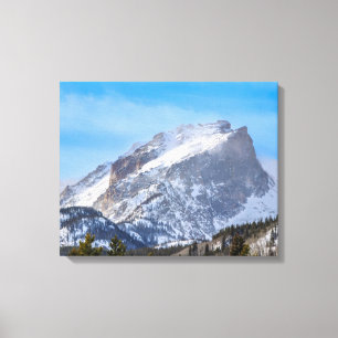 Mountain Top Snowy Sunny Day Canvas Print