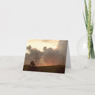 Mountain Top Sunset: Blank Card