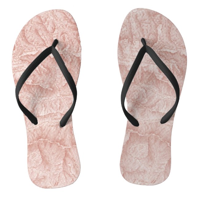 Mountain Topographic Map Jandals (Footbed)