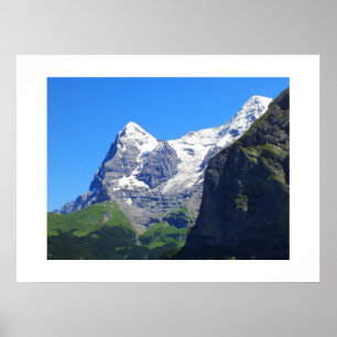 Mountain tops in the Swiss Alps Poster