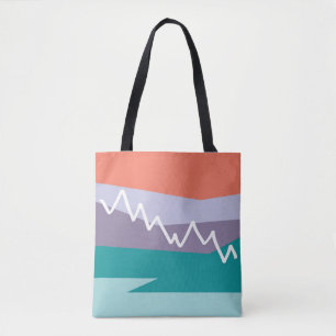 Mountain Tote with Solid Coral Back Bag
