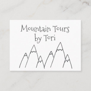 Mountain Tours Business Card Minimalist Design
