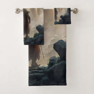 Mountain town victory bath towel set