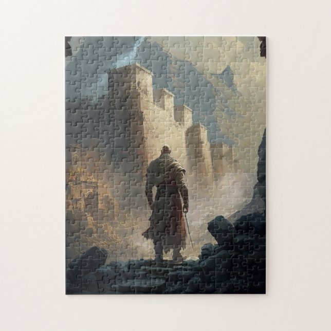 Mountain town victory jigsaw puzzle (Vertical)