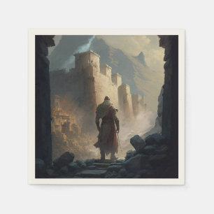 Mountain town victory napkin