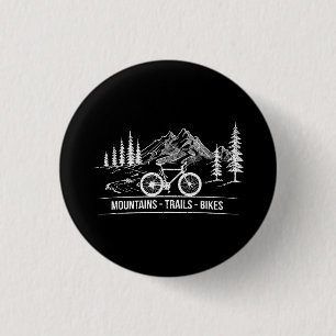 Mountain Trail Bikes - Cyclist Bike Rider Bicycle  3 Cm Round Badge