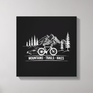 Mountain Trail Bikes - Cyclist Bike Rider Bicycle  Canvas Print